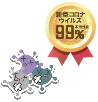 新型コロナウイルス不活性化99％